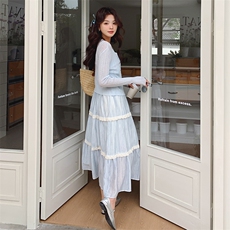 2025年春夏甜美温柔风两件套连衣裙b1-220-1008-p185-k280，女装连衣裙，浙宝220