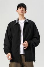 立领防晒衣男款春秋季2025新款青少年格纹拼接防紫外线情侣夹克衫，男装夹克，电商A022