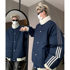 抖音得物可供视频拼接织带三防加厚羽绒棉衣外套面包棉服LL2288，男装棉衣，电商A486