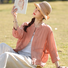 2026年春季女宽松长袖，女装衬衫，江南依恋