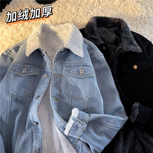 JK617J-P70-限价108 M-5XL 现货加绒羊羔毛牛仔棉服cityboy图片