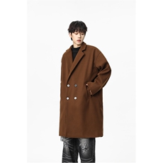 新款呢子大衣男中长款季高端高级感长款风衣外套JK2702P100，男装风衣，电商A128