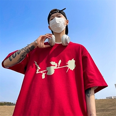 数据超好220克重磅美式潮牌短袖t恤T1216-P28直播有280克品质P38，男装T恤，电商A486
