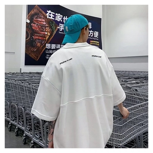 日系复古学院风Polo衫短袖美式t恤夏季字母五分袖 65棉PL05-P38图片