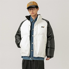 2026冬季新款男装日系潮牌拼色宽松休闲棉服加厚外套MY380-F148，男装棉衣，电商A101（原外27）