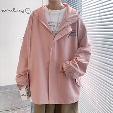 JK41064-P85纯棉连帽夹克男士大码工装夹克男外套男图片