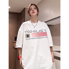 国潮印花短袖男夏季薄款潮牌宽松大码半袖体恤小众设计感休闲t恤，男装T恤，星座226-2