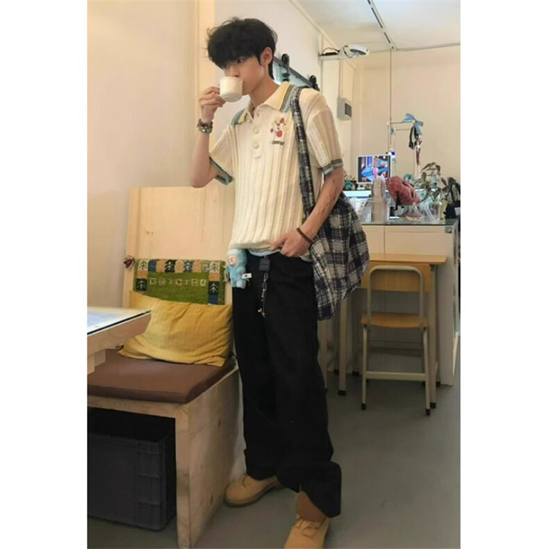 夏季假日系列毛巾布条纹珍珠扣刺绣polo衫男女短袖T恤MXR925,男装针织衫/毛衣,星座1116A（原606A-3）