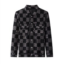 秋季毛衣开衫中青年天鹅绒毛衫翻领宽松针织衫外套ASD696186-P225，男装针织衫/毛衣，电商B212（原钱塘6029）