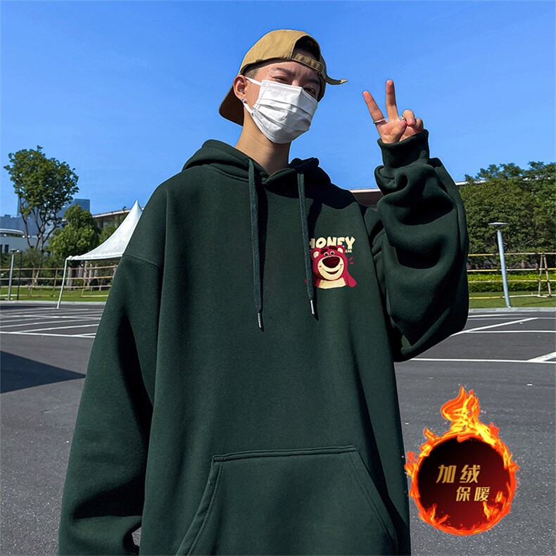 500克重磅秋冬美式加绒加厚卫衣外套DL1358常规特P35绒特P40,男装卫衣,电商A486