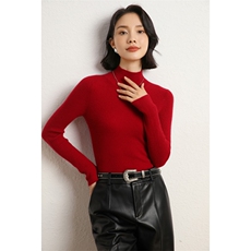 秋冬季简约休闲时尚百搭开叉袖35%羊绒衫，女装羊绒衫，艾森羊绒