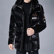冬季新款羽绒服男中长款外套中年爸爸装厚连帽上衣SFT93858-P295图片