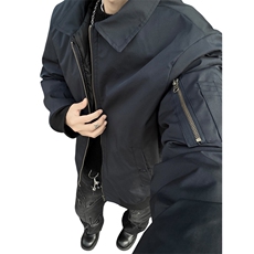 黑色休闲夹克男生秋季复古翻领长袖外套高级感cleanfit修身上衣服，男装夹克，电商B371