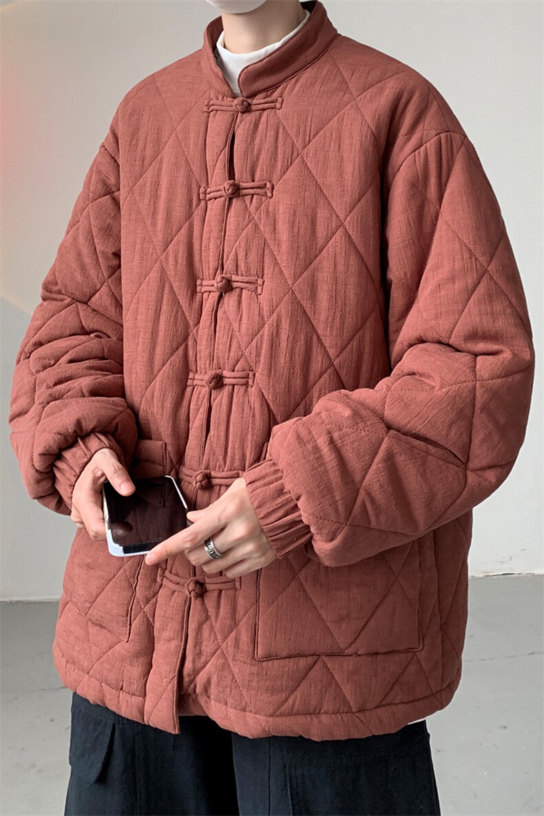 8XL-M特大码风男棉衣加厚唐装男中式棉服立领棉服MY1701P120,男装棉衣,电商D206-1