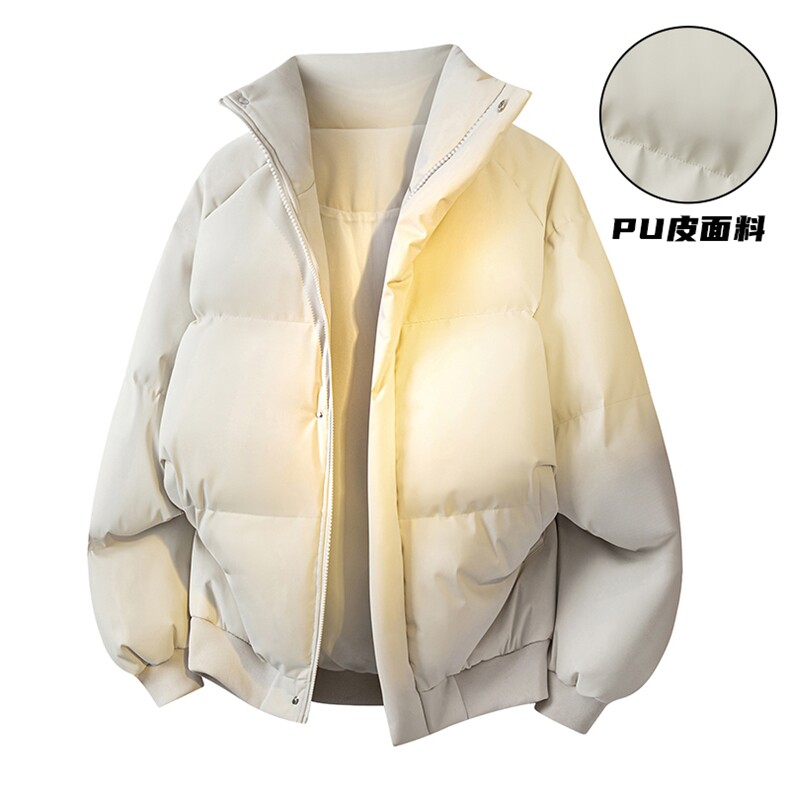 立体新款冬季羽绒立领PU皮棉服棉袄韩版宽松外套A436-2522-P80图片