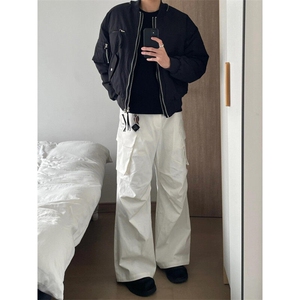 美式复古工装水洗帆布夹克外套男春秋JKG01N特P75图片