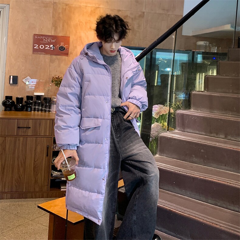 90%白鸭羽绒服D5566-TP245348韩系高级感百搭纯色连帽外套,男装羽绒服,电商A102