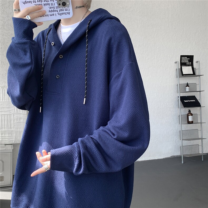 WY5539-P50特 控98 大码个性针织卫衣叠穿外套图片