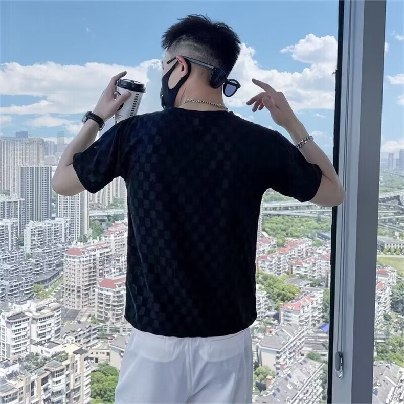 男士短袖T恤夏装新款2024年韩版潮流帅气圆领简约时尚体恤衫上衣,男装T恤,星座1013