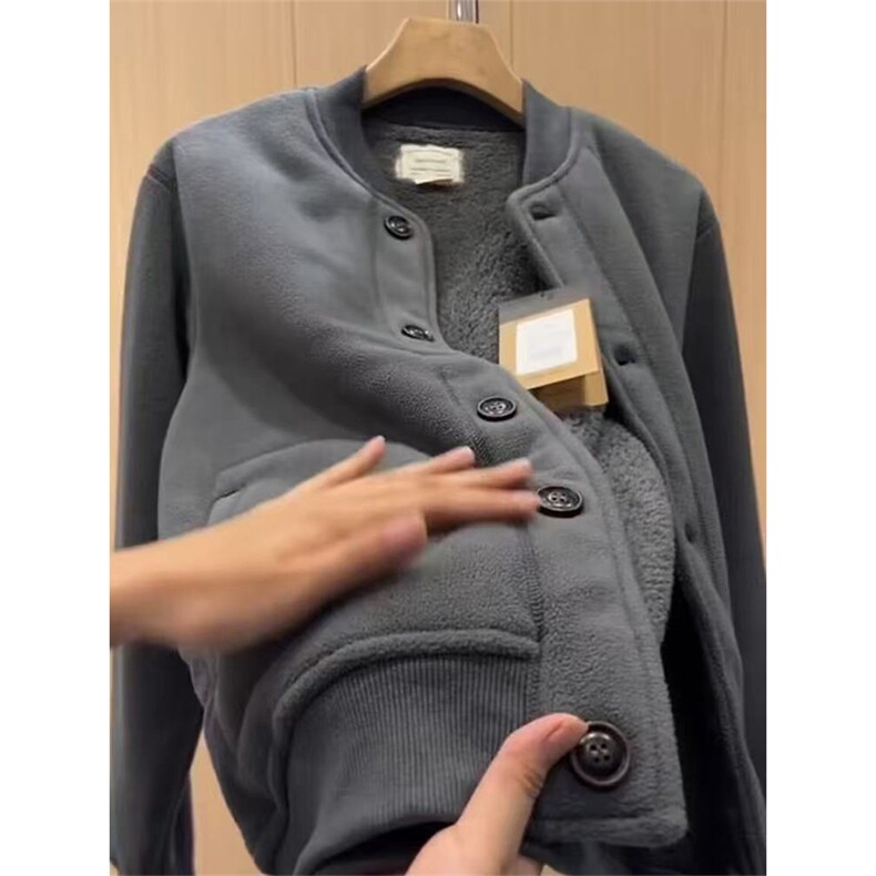 高品保暖抗寒双面绒冬季加绒外套美式摇粒绒夹克男女A1165-P78,男装夹克,星座1505
