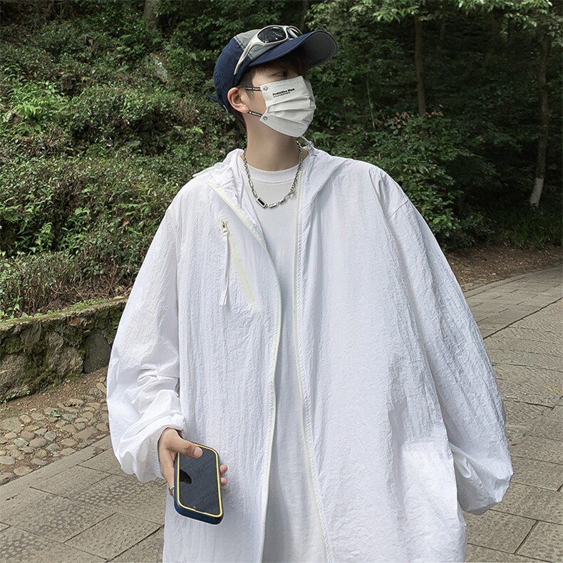 防晒衣男款夏季防紫外线潮牌港风外套ins宽松连帽防晒服F0597-P45,男装夹克,星座308B-2