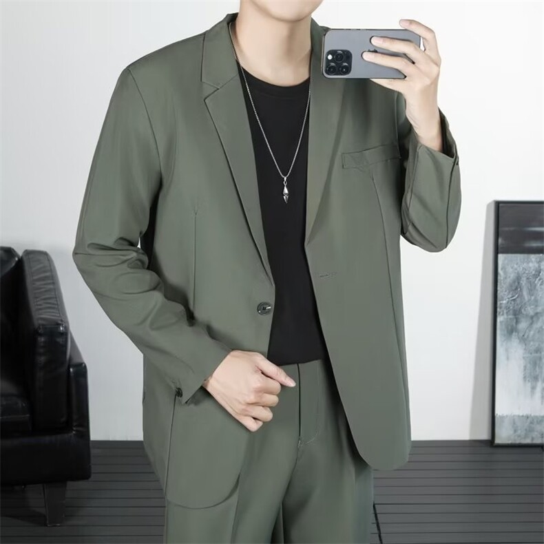 西装外套男士春秋季新款潮流宽松小单西休闲商务西服男TK71，男装西服套装，星座1116A-2（原606A-1）