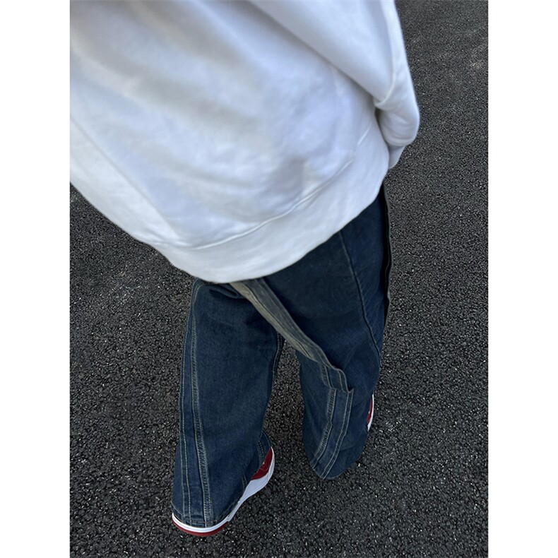 B221美式ins高街加绒加厚牛仔裤LK23134-P65控88,男装牛仔裤,电商B221