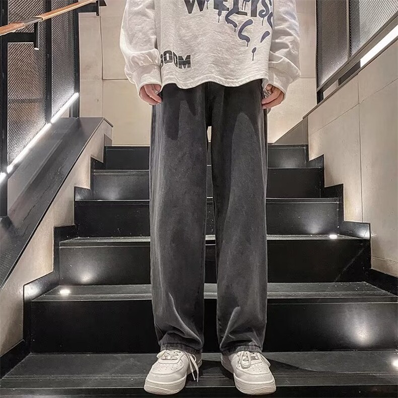 牛仔裤男春季潮大码休闲裤子高街XK8011P43图片