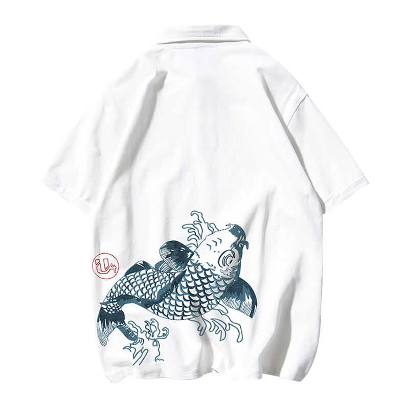 T恤潮流圆领男港风印花2024新款POLO衫时尚DS-B299-ZY1175P35,男装T恤,电商A061-1