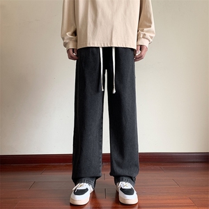 牛仔裤男港风直筒裤宽松美式复古休闲牛仔裤CK2335-P45控78图片