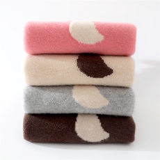 儿童羊毛针织衫小蘑菇卡通提花女童衫加厚可爱毛衣洋气，童装毛衣，初丹羊绒童装