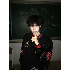 现货DJK18-批65秋冬新款美式重磅棒球服外套字母刺绣外套，女装短外套，星座603-2