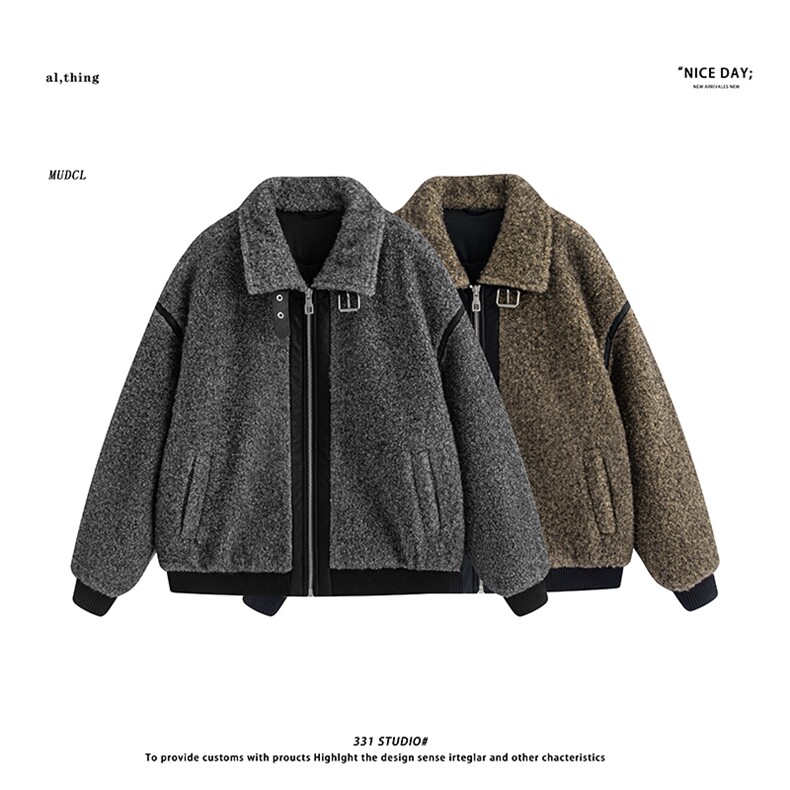 平铺~高品质冬季美式加厚毛绒棉衣外套E118/P198,男装棉衣,电商B331