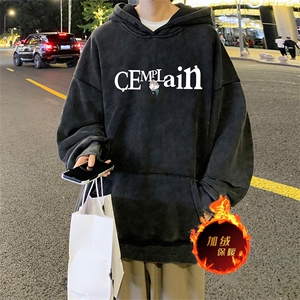 直播品质 500克重磅美式做旧水洗卫衣 SL1678-常规特P55加绒特P65图片