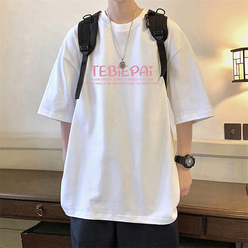 T708大码宽松纯棉运动圆领体恤衫oversize短袖T恤男重磅T,男装T恤,星座304A-1