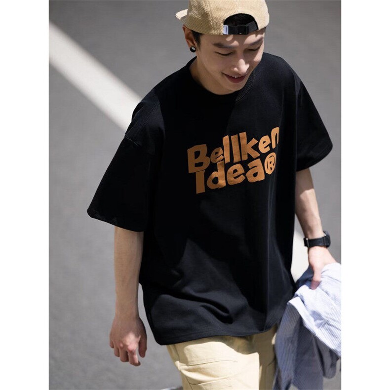 美式复古基础款简约纯棉休闲宽松短袖T恤男女同款B1394-P28网图，女装T恤，电商B245