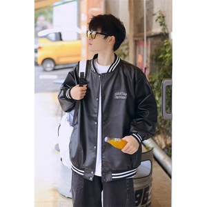 美式字母刺绣棒球服男女春秋潮牌ins情侣休闲夹克外套J631-P68图片