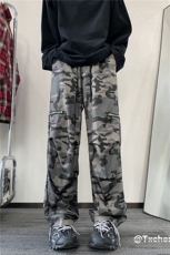 2024春季新款潮流防水机能迷彩宽松冲锋裤B315-K24016-P50控68，男装休闲裤，电商B315