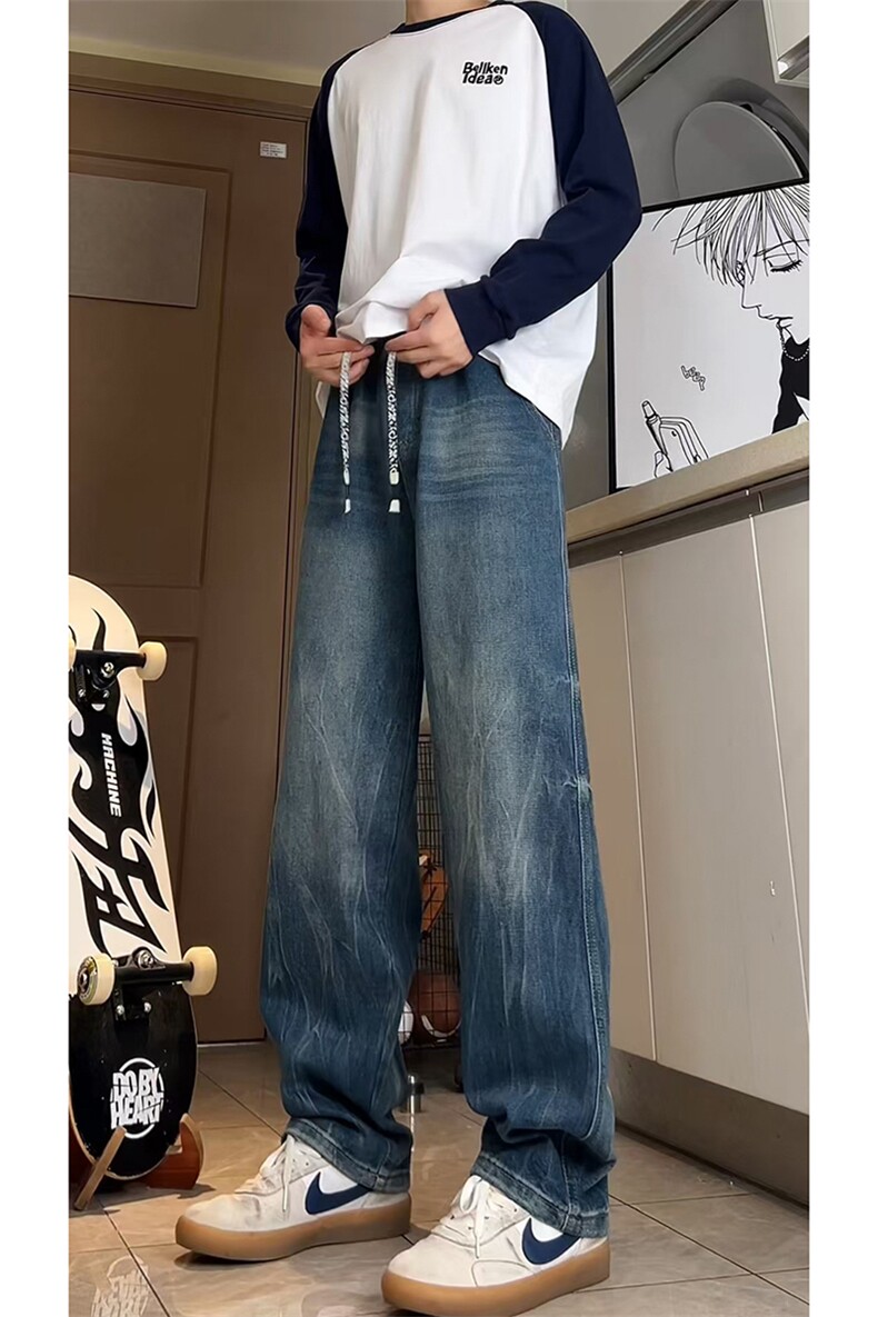 A178秋冬季新款美式休闲牛仔裤男直筒宽松C65P48限价68,男装牛仔裤,电商A178