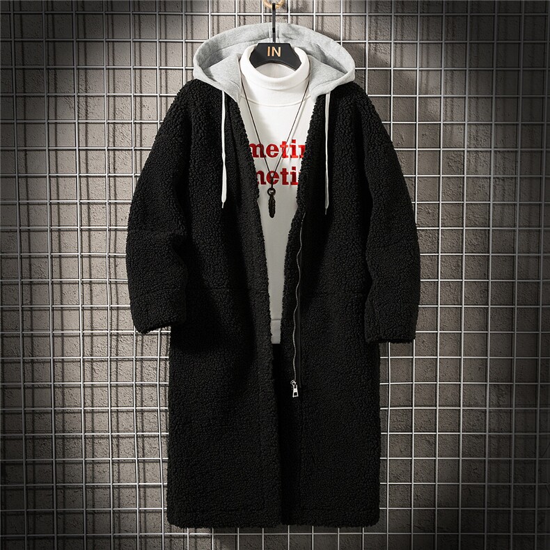 日系休闲假两件中长款连帽棉衣情侣羊羔毛外套男YG7502P125控168，男装棉衣，星座226-1