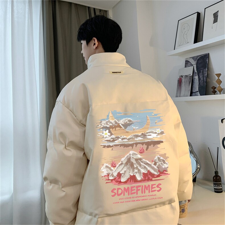 均可提供短视频 高品质港风水彩云PU皮加厚棉衣PM117-p110控148图片