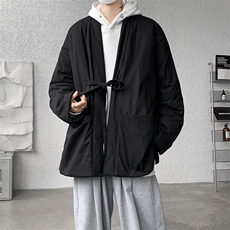 8XL-M新中式夹棉加厚棉衣冬棉麻复古禅意棉服棉袄MY1703P98控128，男装棉衣，电商D206-1