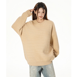 特批女模新款高品质安哥拉圆领宽松毛衣针织衫A268-M800特批35图片