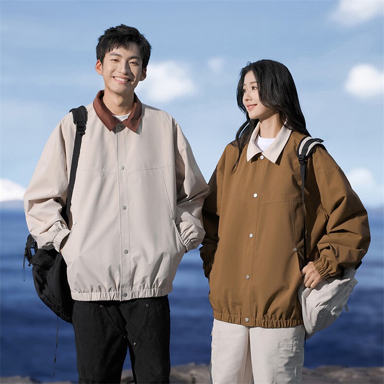 港风上衣夹克宽松落肩翻领工装外套JK863P70,男装夹克,星座1204-3