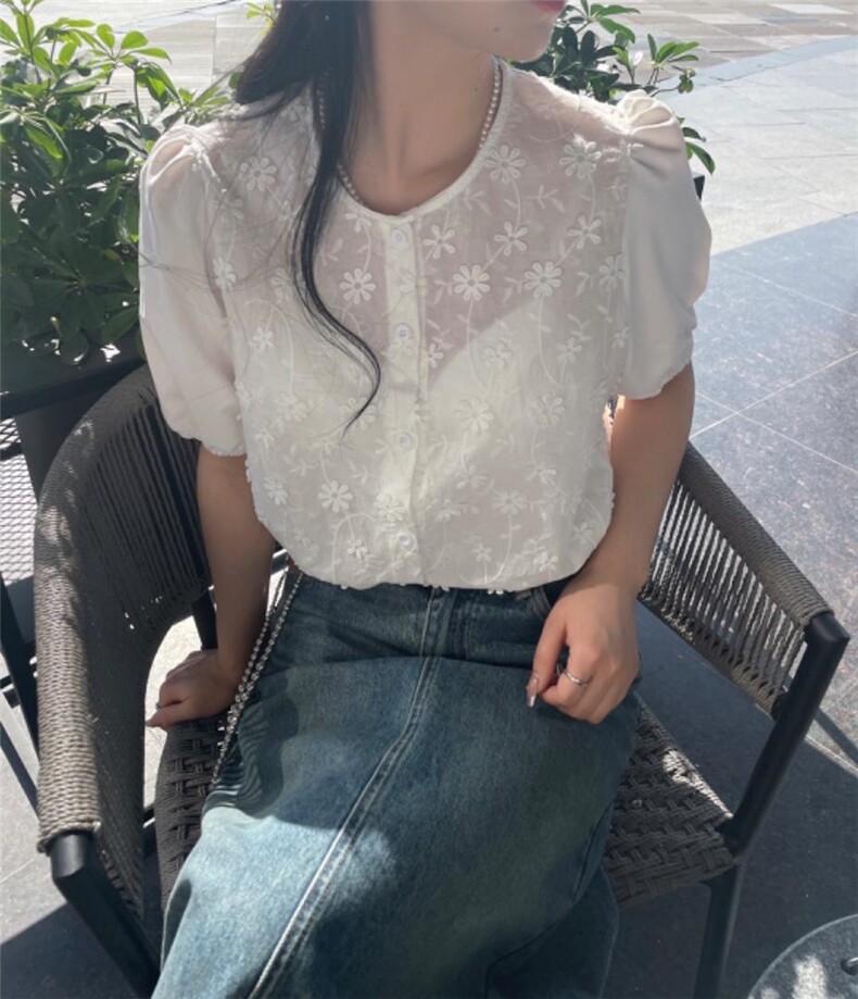 现货夏装新款短袖衬衫女韩版时尚大方，女装衬衫，泰靡(2F)