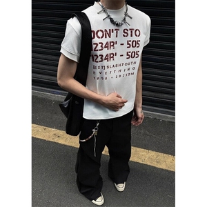 美式复古夏季索罗娜凉感短袖T恤男女休闲圆领半袖潮 TY09图片