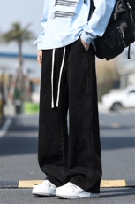 冬季加绒加厚牛仔裤男棉裤秋裤保暖抗寒宽松直筒裤子110-1-P45，男装牛仔裤，星座1006-1