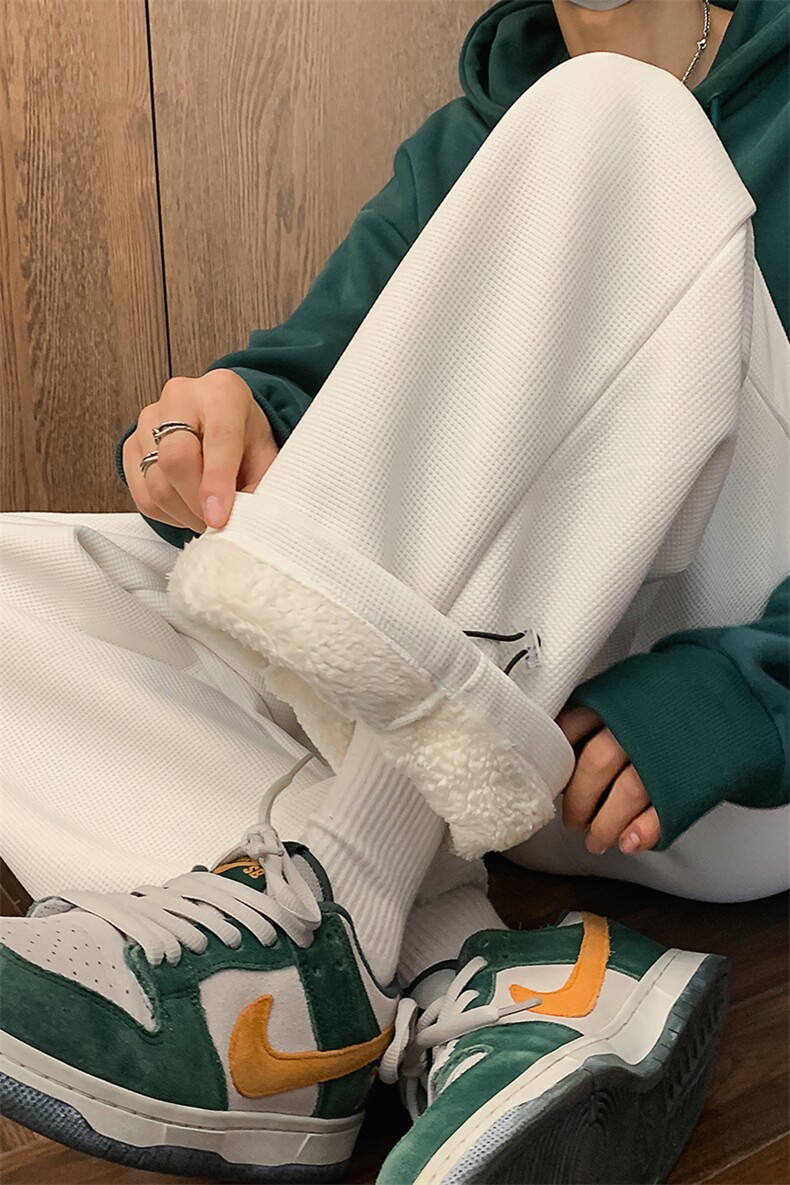 8XL-M羊羔绒卫裤男加肥加大码加厚加绒运动裤男胖子9029P45控68,男装休闲裤,电商D206-1