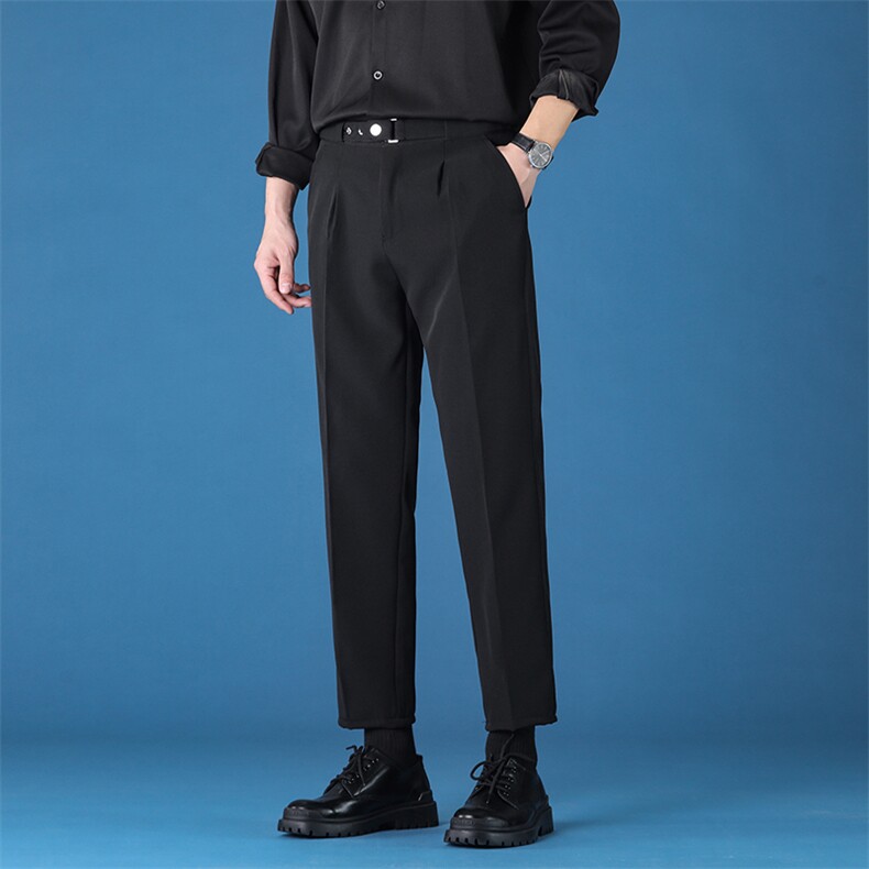 裤子男韩版潮流秋冬季新款九分小西裤男士修身垂感西装裤休闲长裤，男装西裤，星座505-2（原电商A260-1)