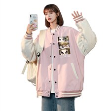 中性风 春秋季情侣棒球服男女休闲夹克女时尚外套男BQF287-P50图片